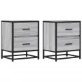 Tables de chevet 2 pcs sonoma gris 40x31x50 cm bois ingénierie