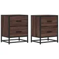 Tables de chevet 2 pcs chêne marron 40x31x50 cm bois ingénierie