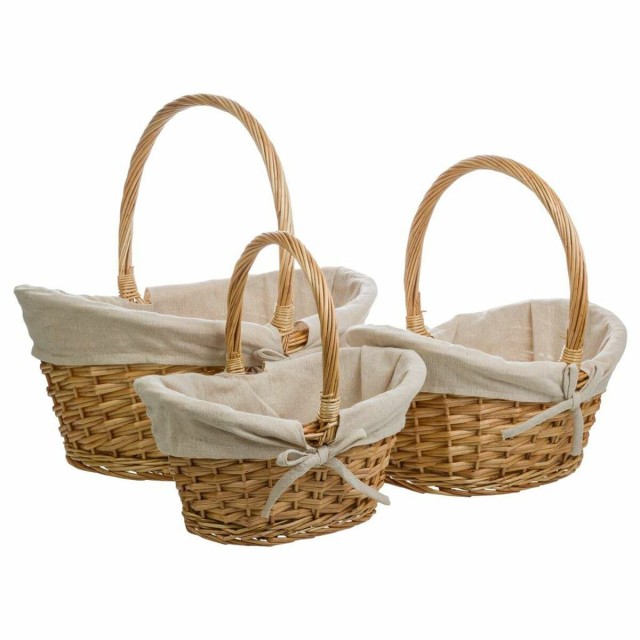 Set de basket Alexandra House Living osier Bois de saule Naturel 3 Pi