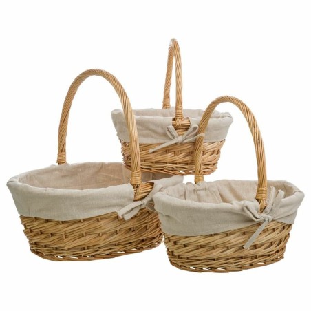 Set de basket Alexandra House Living osier Bois de saule Naturel 3 Pi