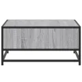 Table basse sonoma gris 60,5x60,5x30 cm bois d'ingénierie/métal