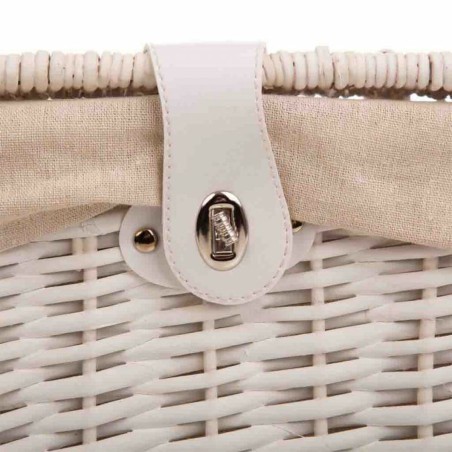 A set of two trunks Alexandra House Living White Willow wood 30 x 23 x