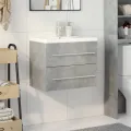 Ensemble de meubles de salle de bain 2 pcs gris béton