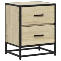 Table de chevet chêne sonoma 40x31x50 cm bois d’ingénierie