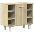 Ensemble de meubles de salle de bain 3 pcs chêne sonoma