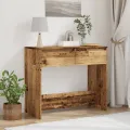 Table console vieux bois 89x41x76,5 cm bois d'ingénierie