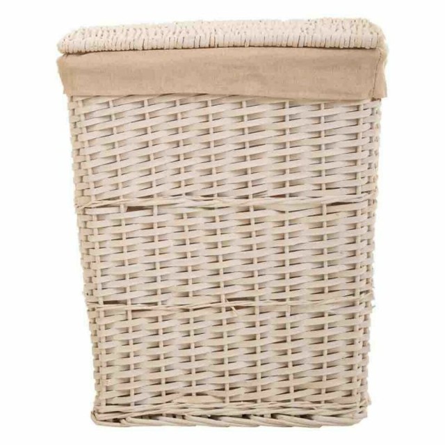 Laundry basket Alexandra House Living White wicker Willow wood 36 x 54