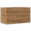Armoire d'évier chêne artisanal 90x38,5x45 cm bois d'ingénierie