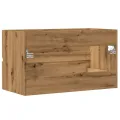 Armoire d'évier chêne artisanal 90x38,5x45 cm bois d'ingénierie