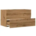 Armoire d'évier chêne artisanal 90x38,5x45 cm bois d'ingénierie