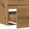 Armoire d'évier chêne artisanal 90x38,5x45 cm bois d'ingénierie