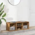 Banc de rangement à chaussures chêne artisanal 105x35x35 cm