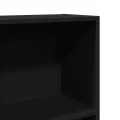 Bibliothèque noir 40x24x176 cm bois d'ingénierie
