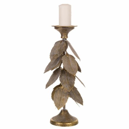 Candlestick Alexandra House Living Golden Iron 19 x 43 x 19 cm Sheets