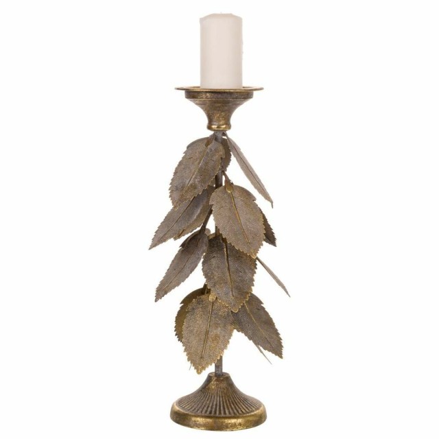 Candlestick Alexandra House Living Golden Iron 19 x 43 x 19 cm Sheets