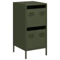 Buffet vert olive 35x39x73,5 cm acier laminé à froid
