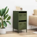 Buffet vert olive 35x39x73,5 cm acier laminé à froid