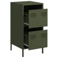 Buffet vert olive 35x39x73,5 cm acier laminé à froid
