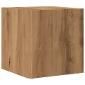 Table d'appoint chêne artisanal 33x33x34 cm bois d'ingénierie