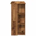 Table de bar avec étagère vieux bois bois d'ingénierie