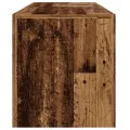 Meuble TV avec lumières LED vieux bois bois d'ingénierie