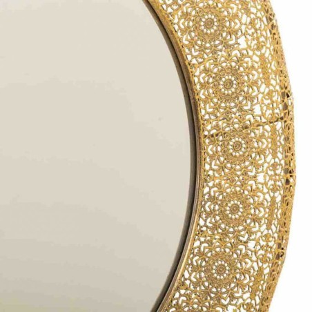 Wall mirror Alexandra House Living Golden 4 x 83 x 83 cm Circle