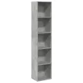 Bibliothèque gris béton 40x30x189 cm bois d'ingénierie