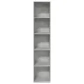 Bibliothèque gris béton 40x30x189 cm bois d'ingénierie