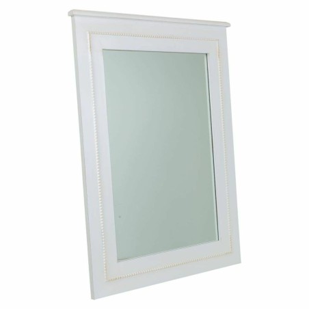 Specchio da parete Alexandra House Living Bianco 3 x 90 x 70 cm Rettan