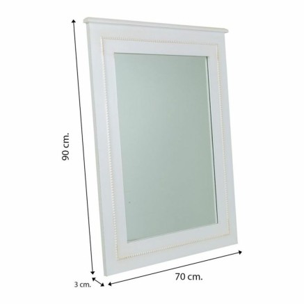Miroir mural Alexandra House Living Blanc 3 x 90 x 70 cm Rectangulaire 2