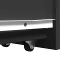 Armoire de salle de bain étroite avec roulettes noir