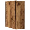 Armoire de salle de bain étroite avec roulettes vieux bois