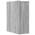 Armoire de salle de bain étroite avec roulettes sonoma gris