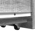 Armoire de salle de bain étroite avec roulettes sonoma gris