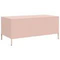 Table basse rose 101,5x50x43,5 cm acier laminé à froid