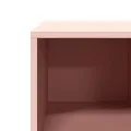 Table basse rose 101,5x50x43,5 cm acier laminé à froid