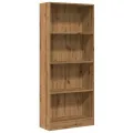 Bibliothèque chêne artisanal 60x24x143 cm bois d'ingénierie