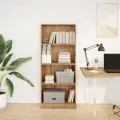 Bibliothèque chêne artisanal 60x24x143 cm bois d'ingénierie