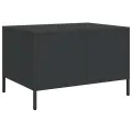 Table basse noir 68,5x50x43,5 cm acier laminé à froid