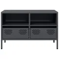 Meuble TV anthracite 68x39x43,5 cm acier laminé à froid