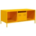 Table basse jaune moutarde 101,5x50x43,5cm acier laminé à froid