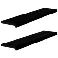 Marches d'escalier 2 pcs marron foncé 110x25x2 cm chêne massif