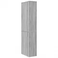 Armoire de salle de bain étroite avec roulettes sonoma gris