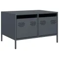 Meuble TV anthracite 68x50x43,5 cm acier laminé à froid