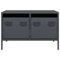 Meuble TV anthracite 68x50x43,5 cm acier laminé à froid