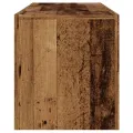 Meuble TV avec lumières LED vieux bois bois d'ingénierie
