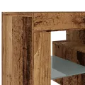 Meuble TV avec lumières LED vieux bois bois d'ingénierie