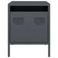 Tables de chevet 2 pcs anthracite 35x39x43,5 cm acier