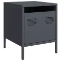 Tables de chevet 2 pcs anthracite 35x39x43,5 cm acier