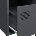Tables de chevet 2 pcs anthracite 35x39x43,5 cm acier